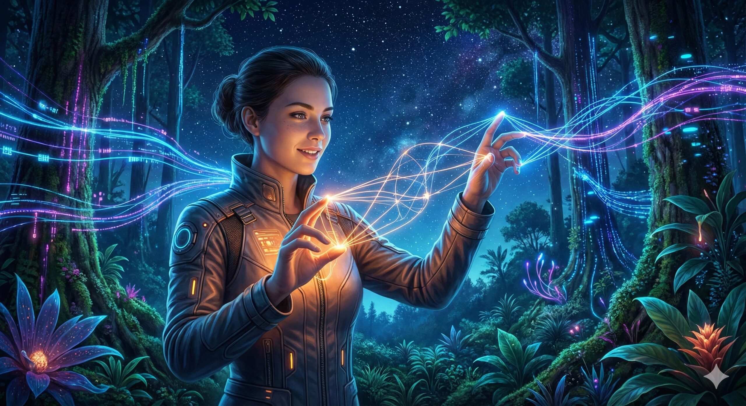 빛의 실타래로 아이디어를 형상화하며 긍정적인 네트워크를 만드는 모델